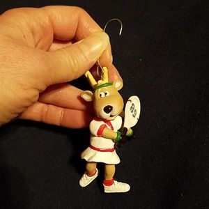 Vintage Hallmark ornament Vixen loves tennis 1989